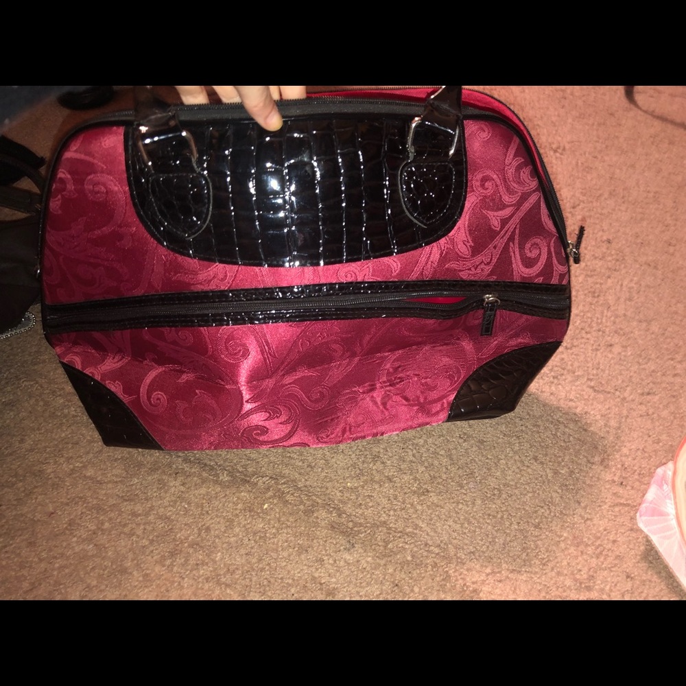 Hot pink and black purse western style